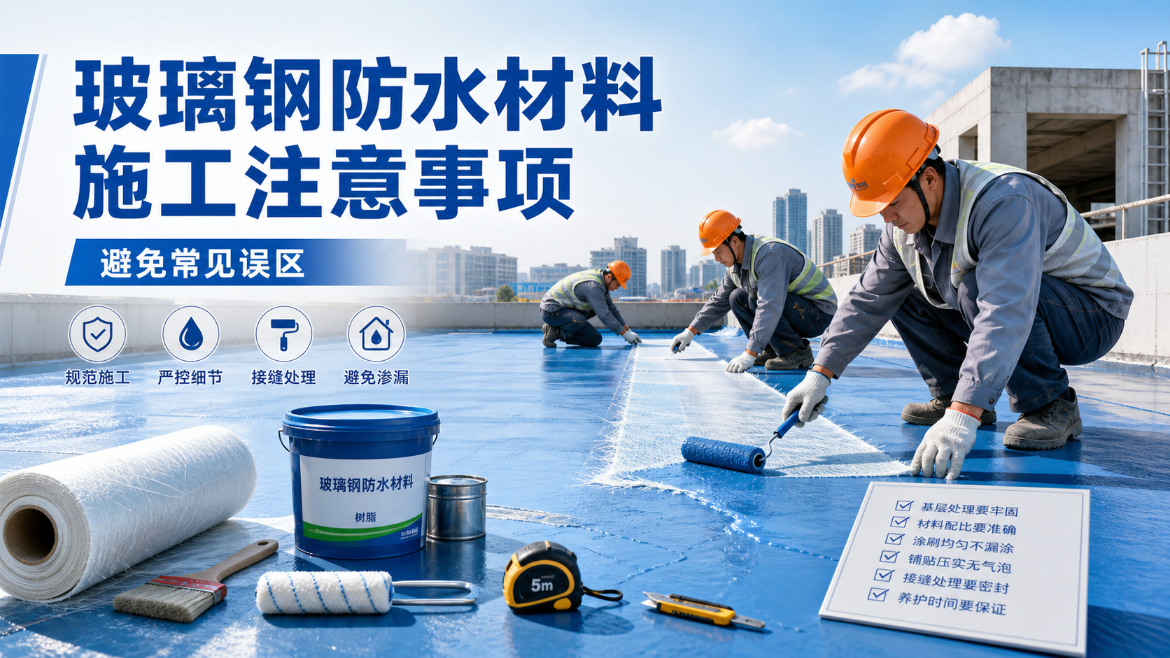 玻璃钢防水材料施工注意事项，避免常见误区 凉山 版